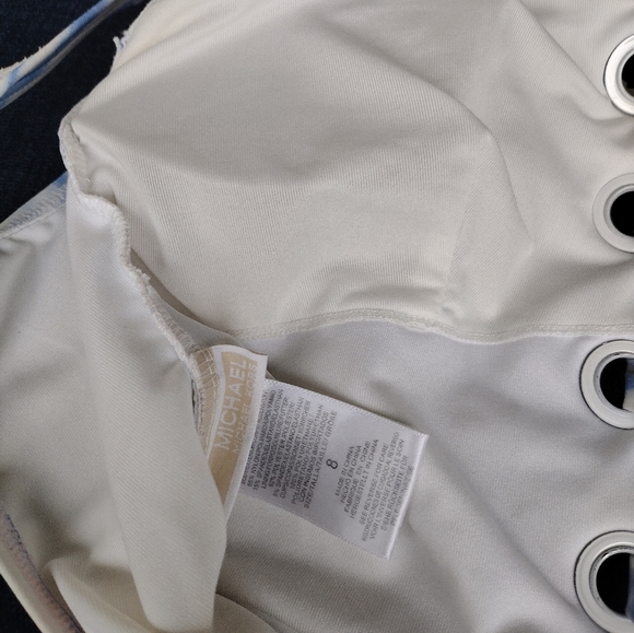 Michael Michael Kors 266916 Women's Tie-Dye Lace-Up One-Piece Swimsuit Size 8 - Picture 5 of 7